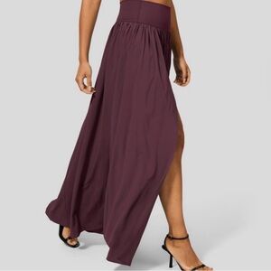 Halara burgundy high waisted maxi skirt
